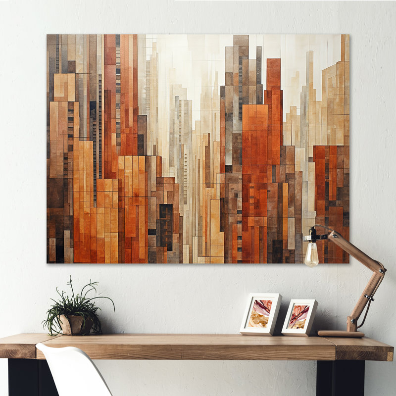 Caramel Colonnes Skycrapers Dream III - Skyscrapers, reproductions encadrées, Toile tendue, H 12 po x l 20 po x P 1 po