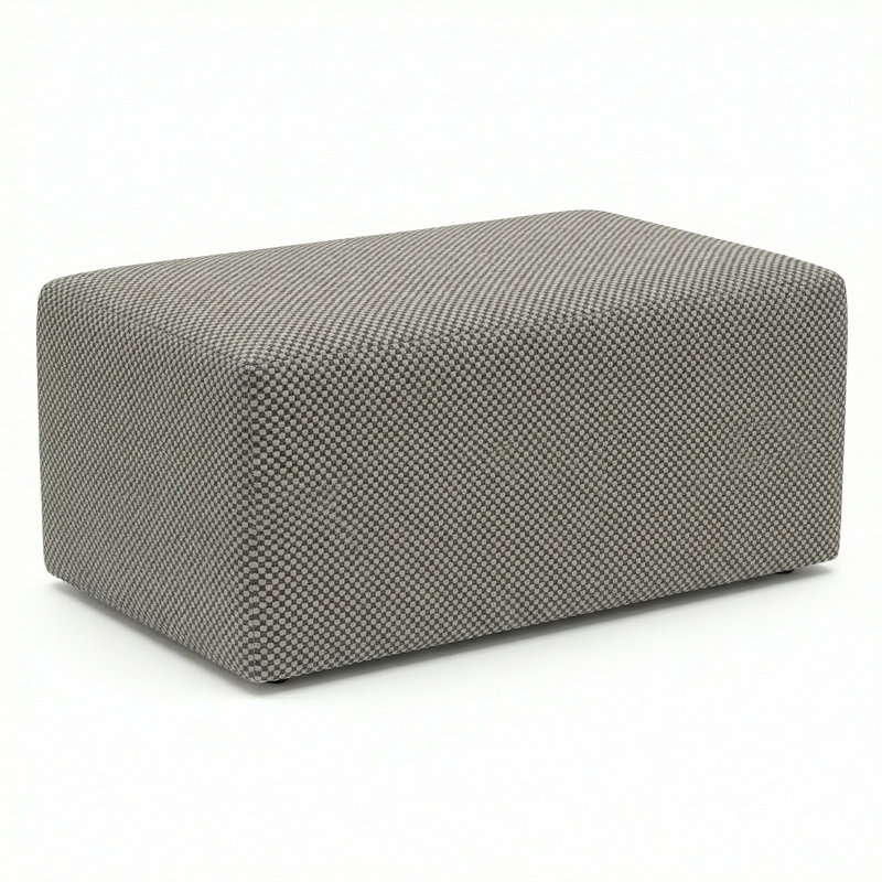 Berlin Gardens Lilly Hive 18X30x13 Rectangle Pouf, Gray