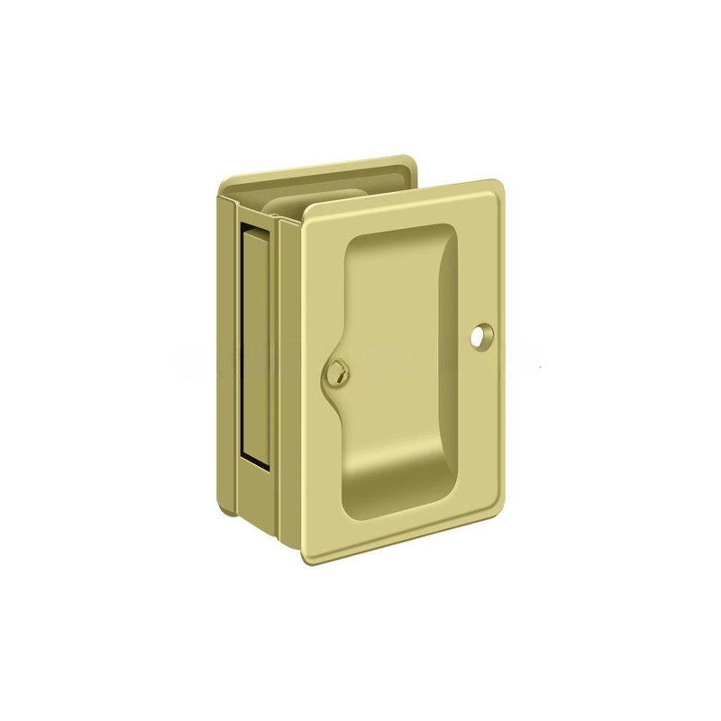 Brass Pocket Door Hardware, Polished Brass