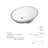 Stain Ceramic Bathroom Vessel Sink - Oval Undermount, White, Heat, Scratch, Rust With Overflow