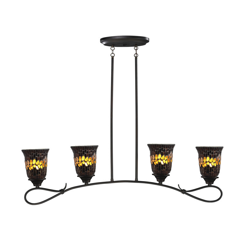 Shell 4 - Light Dark Bronze Kitchen Island Pendant