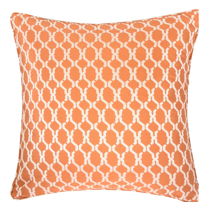 Amelise Geometric Throw Pillow, Orange