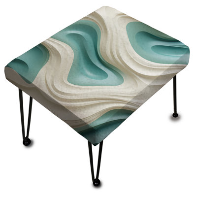 Sculptural Elegance - Repose-pieds rectangulaire abstrait