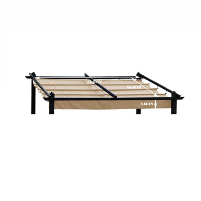 Khaki Canopy For 13x10 Ft Outdoor Pergola - Protected, Water-repellant, Quick And Easy Setup Patio Replacement Resistance, Water- Fabric, Simple Method