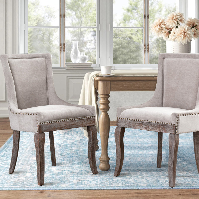 Chaise d'appoint rembourrée bronze, Beige