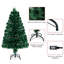 4 pi Arbre de Noël en fibre optique avec étoile lumineuse-1668077101
