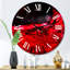 Vin rouge sur fond noir - Horloge ronde en métal-766100411