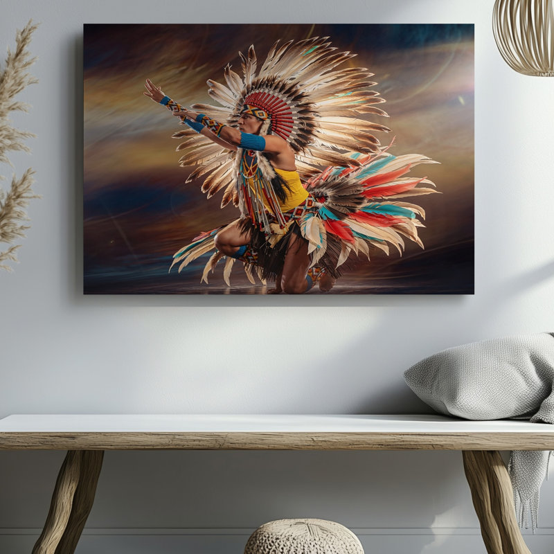 Impression sur toile Native American Dancer, 11 x 14 in