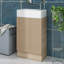 Meuble-lavabo de 18,6 po avec lavabo - armoire avec tablette double couche, porte-papier hygiénique, porte à fermeture en douceur silencieuse et option de montage gauche / droite-22945052