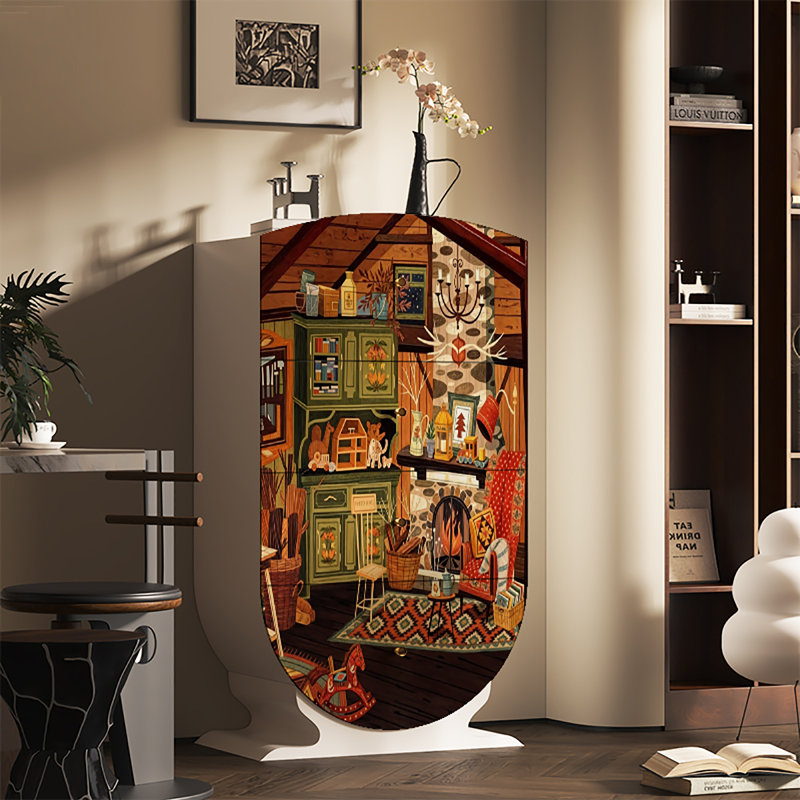 Armoire décorative American Country, Blanc
