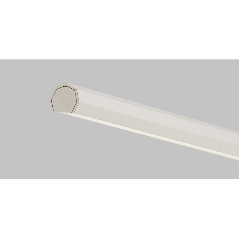 Plural Faceted Picture Light, Polished Nickel, 0.7" H x 30" W x 8.9" D, 20.8