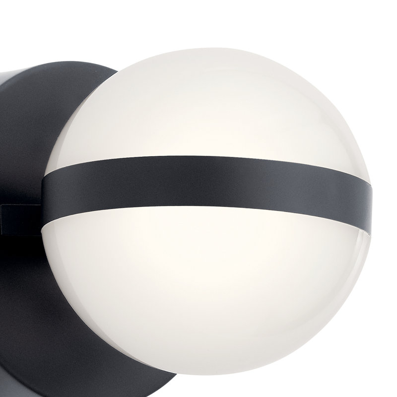 Cathee Steel LED Flush Mounted Sconce, Matte Black