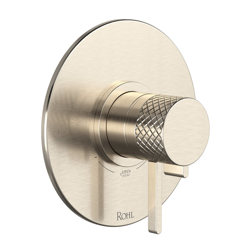 Tenerife 1/2" Therm & Pressure Balance Trim with 2 Functions, Satin Nickel