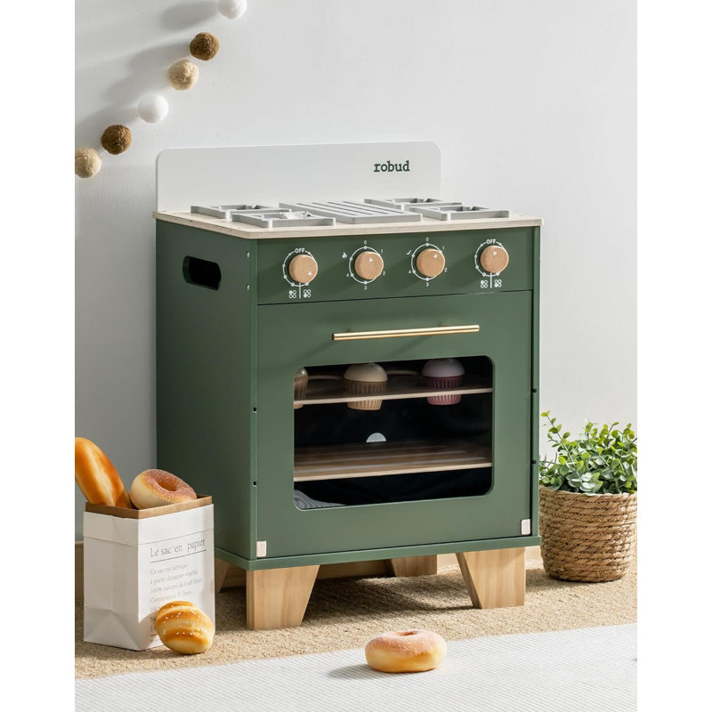 Kitchen Playset, Wooden Oven Playset, Toddler Kitchen Set