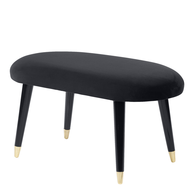 Emi Upholstered Bench, Black