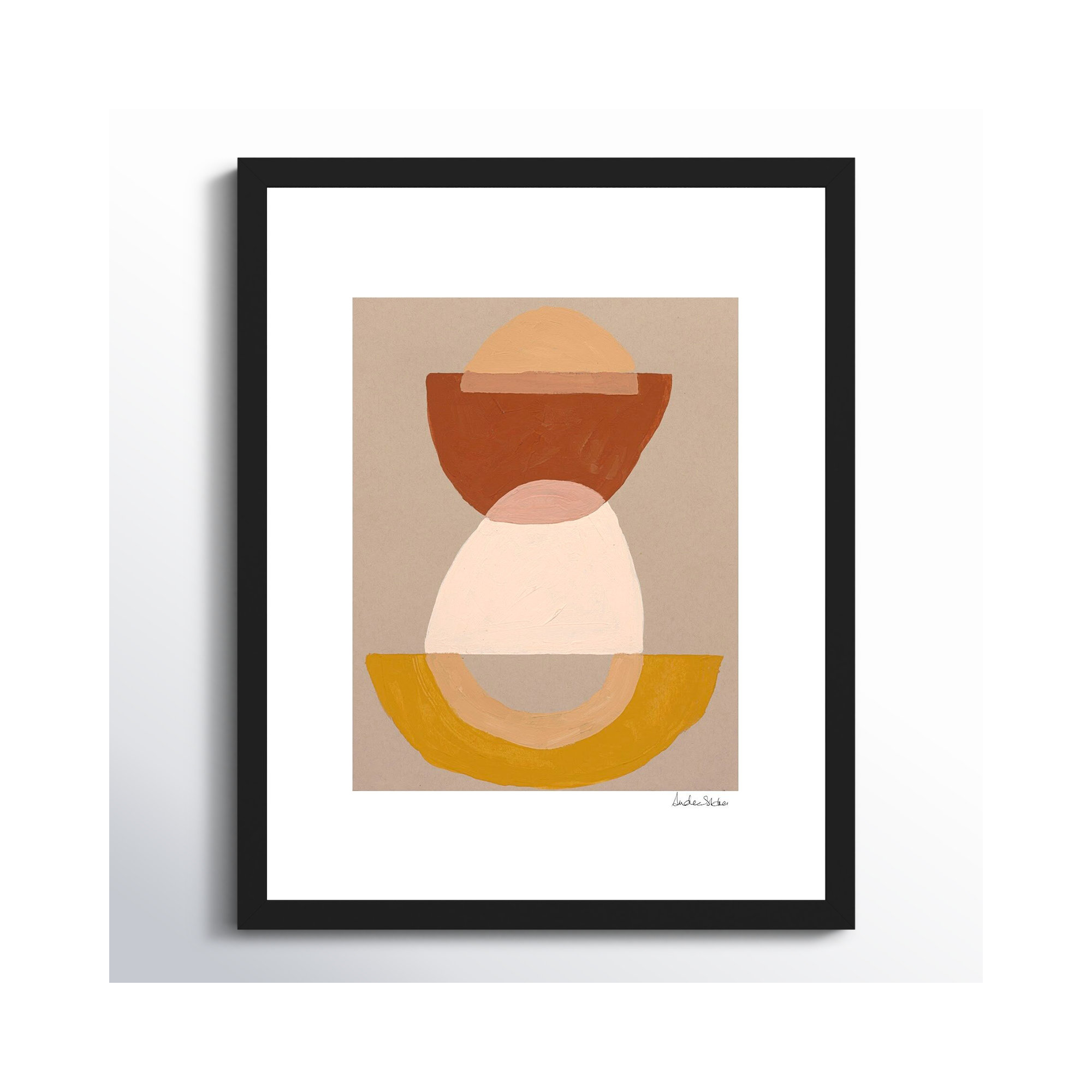 Composition 01 by Andrea Stokes, 25" H x 20" W x 1.25" D, Black Framed