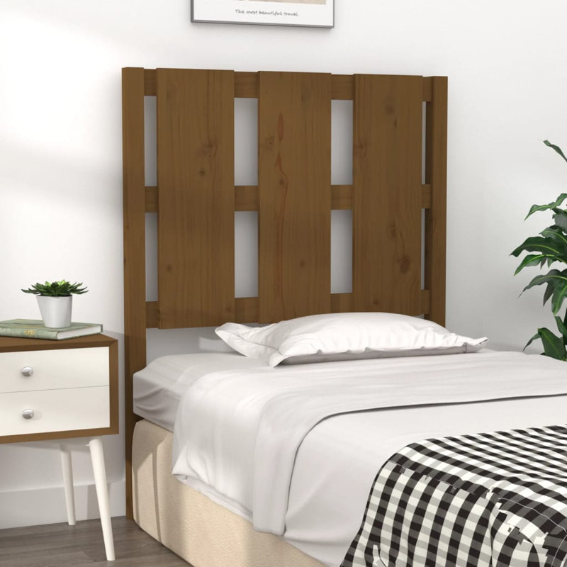 Jasara Solid Wood Headboard, 80.5 x 100 cm, Honey Brown