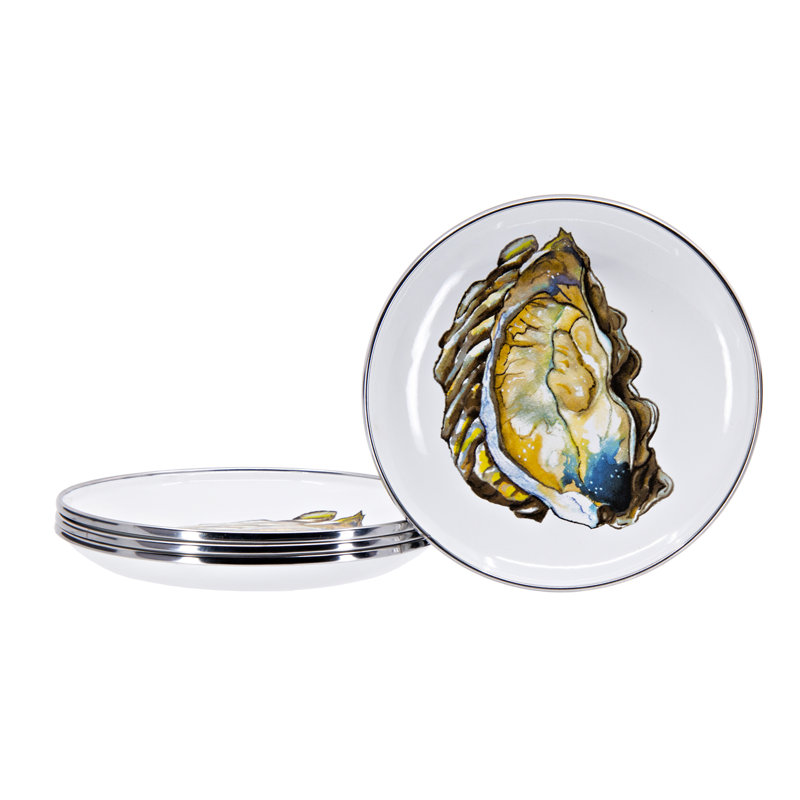 Golden Rabbit Ornament Set of 4 Appetizer Plates - Thumbnail 4