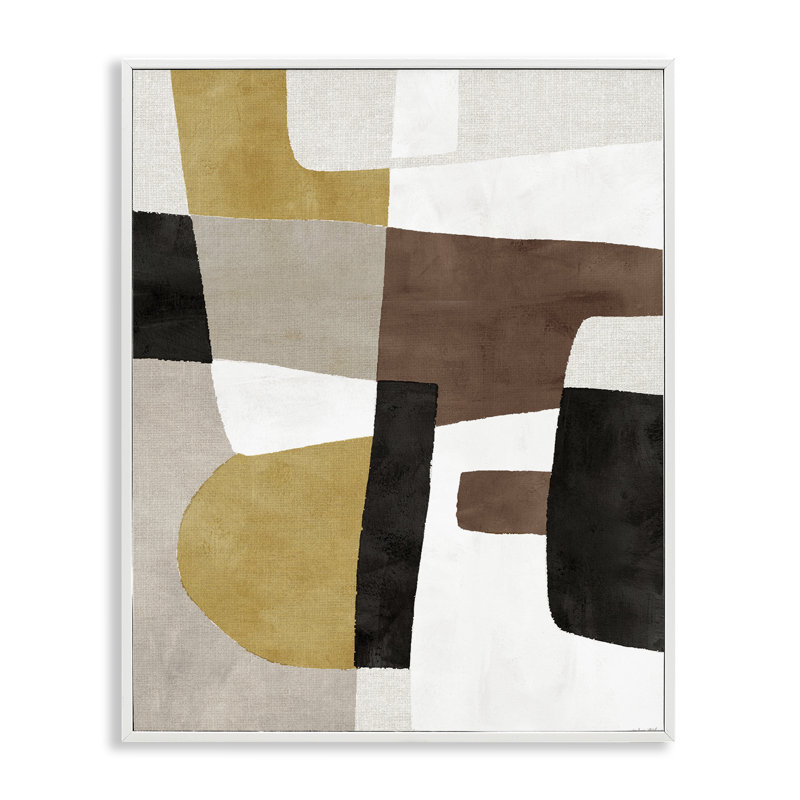 Abstrait, formes abstraites dans des tons de terre, estampe numérique, design par Amber Sterling, H 20 po x l 16 po