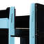 Lit mezzanine en bois pleine grandeur bleu nuage avec lumières, charge, multi-rangement et support pour une chambre organisée efficace-129943948
