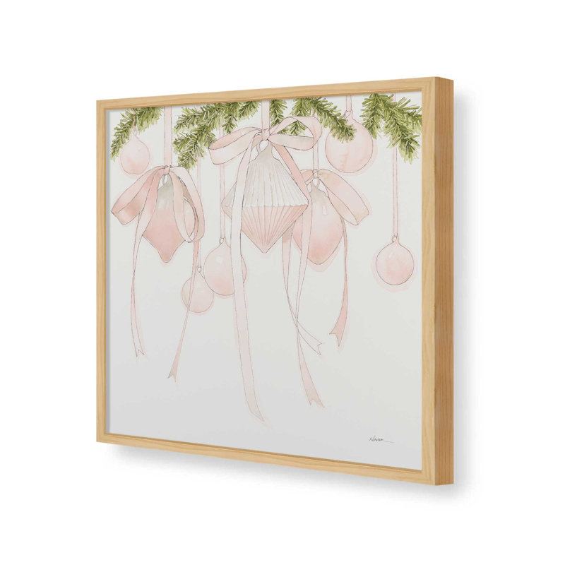 «My Pink Christmas» par Shirley Novak, reproduction d'art, H 36 po x l 36 po, Érable