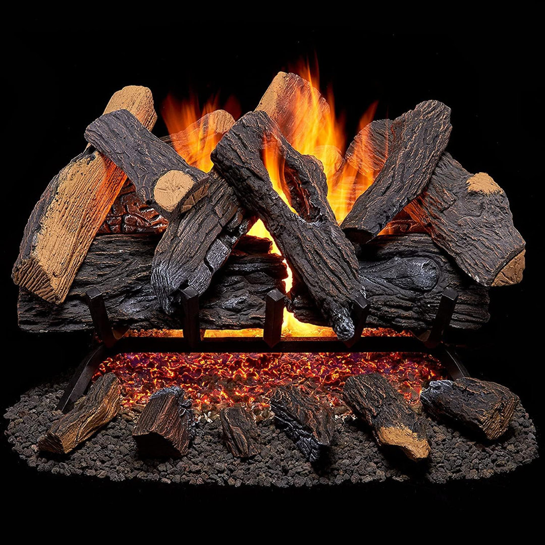Duluth Forge Vented Natural Gas Log Set With Remote Control Kit-18in., 45,000BTU,Model#FNVL18-1-RO Duluth Forge