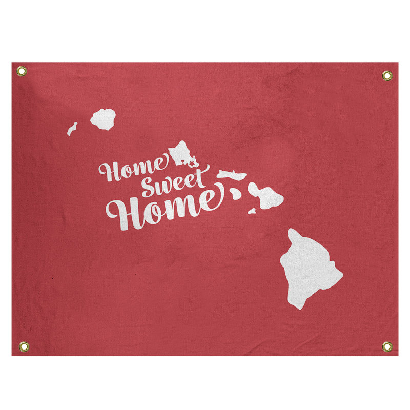 Tapisserie murale honolulu doux pour la maison, H 26 po x l 36 po, Rouge