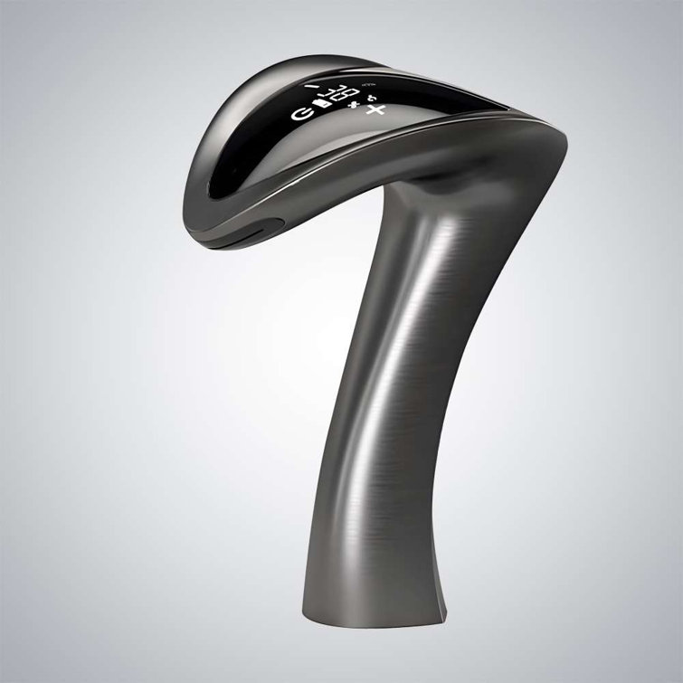 Sciacca Gray Finish Digital Display Touchless Bathroom Faucet