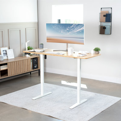 VIVO Electric Single Motor Stand Up Desk Frame (Frame Only)