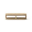 Table basse en bois d'acacia Emory avec finition en teck clair
