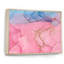 Art à l'encre rose rose avec horizon bleu - reproduction sur toile-67387848-67387845