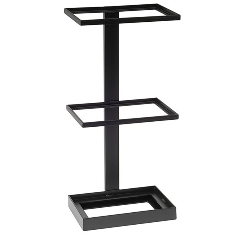Merchandiser Cal-Mil 22318-13 à 3 niveaux en métal noir WS-2112231813, H 19 po x l 8,55 po x P 8,55 po