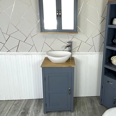 Marti 515mm Single Bathroom Vanity with Vessel Ceramic Basin