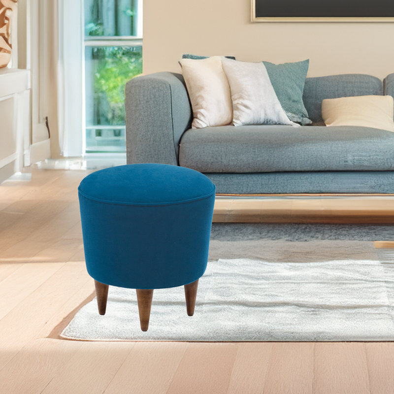 Repose-pieds Catie, Polyester bleu