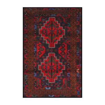 Tapis oriental rouge / bleu