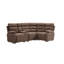 Canapé d'angle en L 4 places de 101,2 po avec inclinaison électrique et double console, marron-1596840642-1594489425