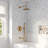 Wall Mount 10" Rainfall Tub and Shower Faucet System with Handheld Shower & Pressure-Balanced Valve-73468189