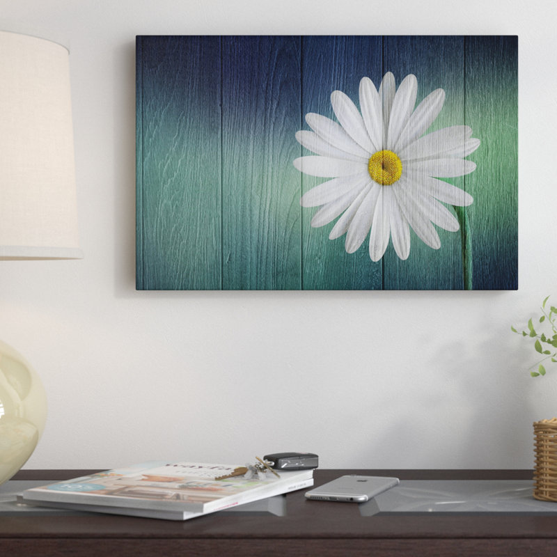 Une marguerite - Impression sur toile, H 12 po x l 18 po