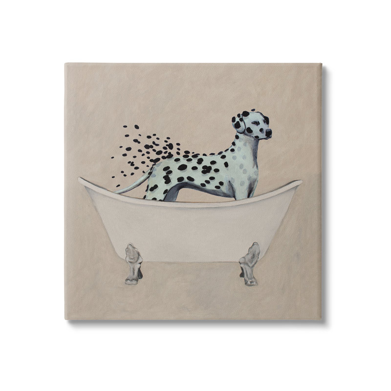 Peinture sur toile Dalmatian Spots Wash Away, H 17 po x l 17 po x P 1,5 po