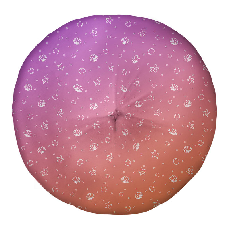 Coussin de sol Katelyn Elizabeth, 26 po x 26 po, Mauve et orange