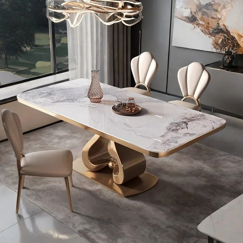 Light luxury simple rectangular dining table