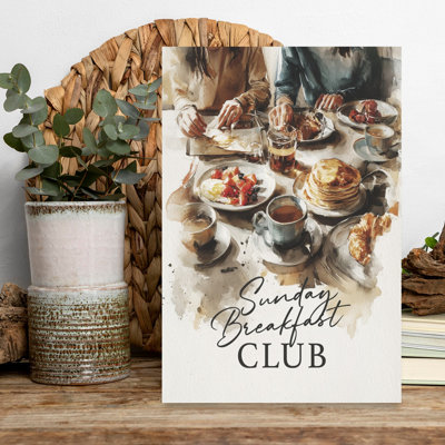 Sunday Breakfast Club by Andreas Magnusson - Wrapped Canvas Print