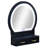 3Pc Vanity Table And Stool Set Built-In Led-Lit Mirror Matching Cushioned Stool Gold-Accented Handles Wooden Home Furniture Black-1509715627