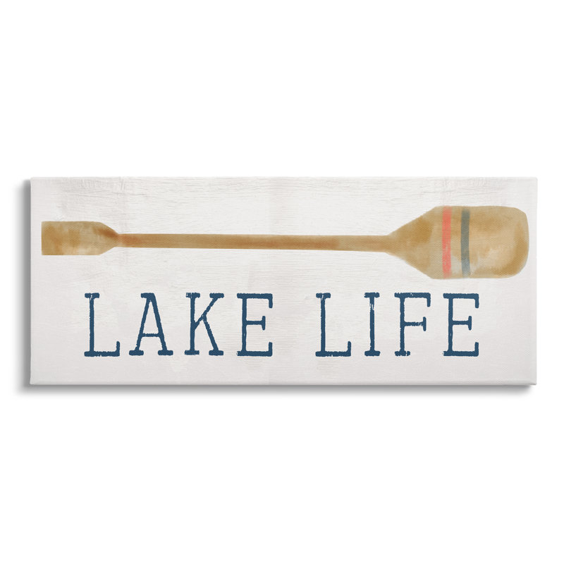 «Stupell Industries Lake Life», art nautique sur toile par Lil 'Rue, H 10 po x l 24 po x P 1,5 po