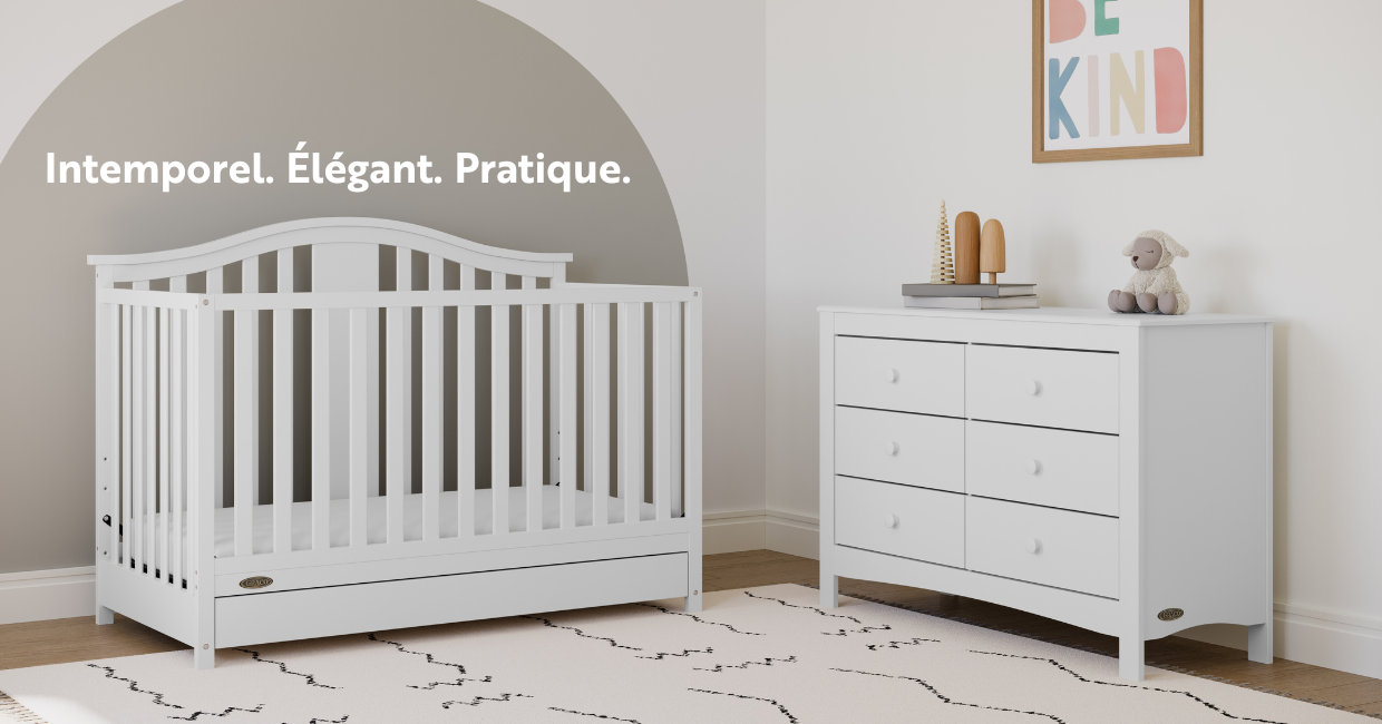Graco Solano Berceau convertible et Noah 6 tiroirs Double Commode