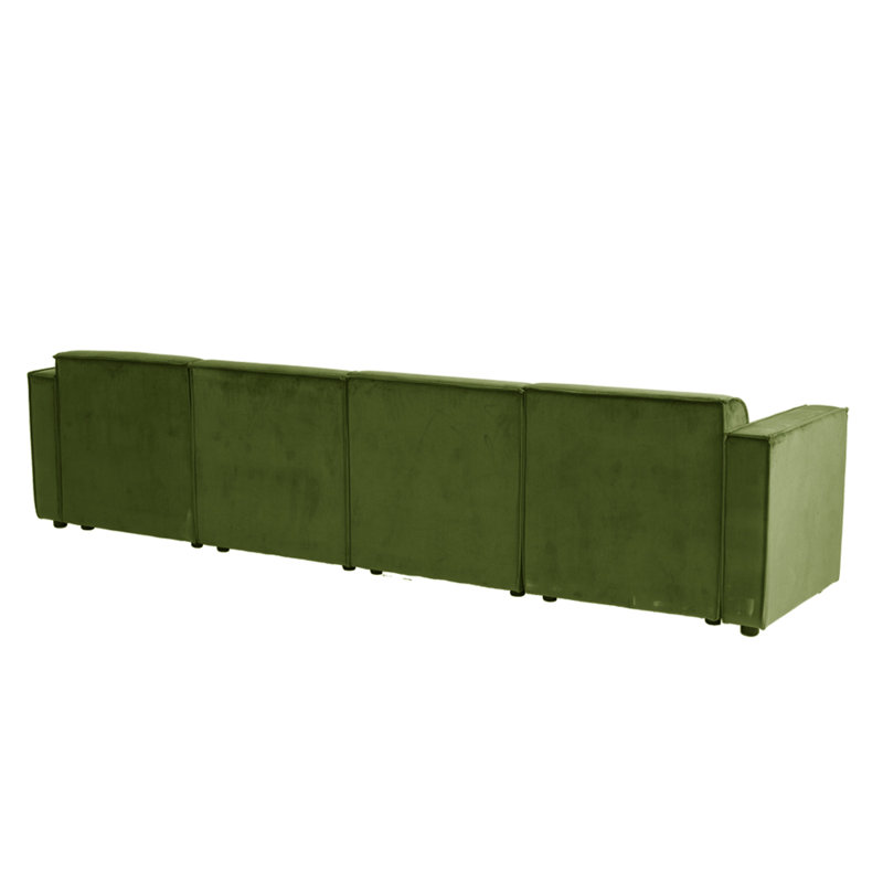 Necie Linen Sofa, Vine Green, 4