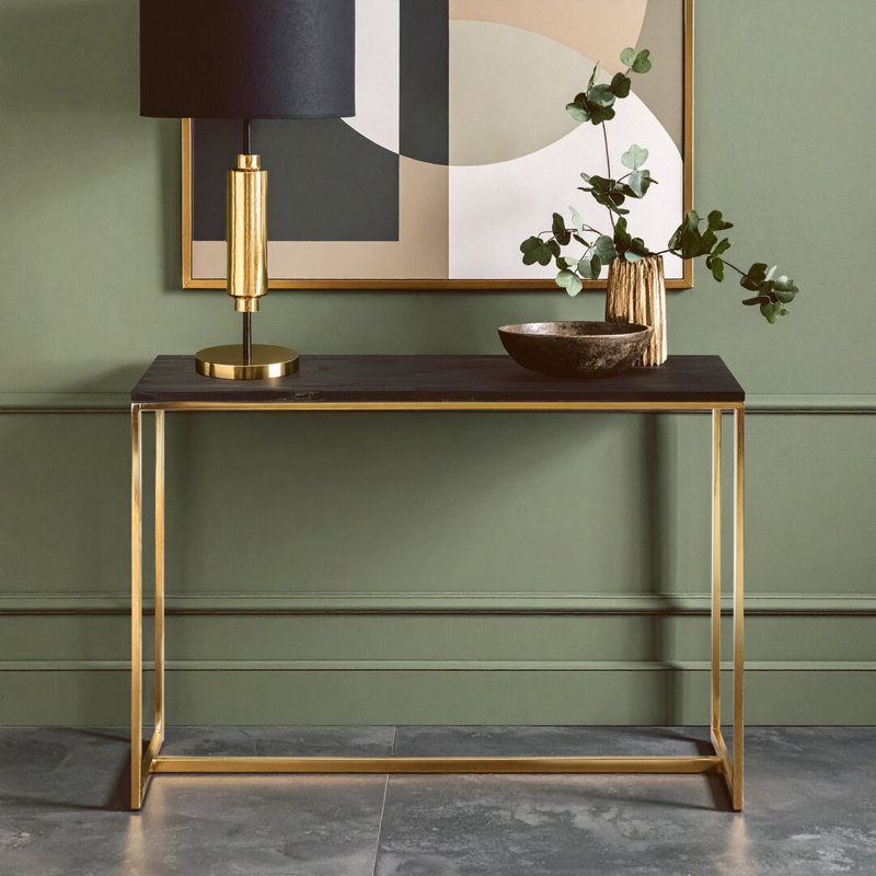 118cm Solid Wood Top Console Table