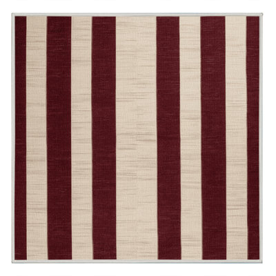 Machine Washable Checkered Beige Area Rug