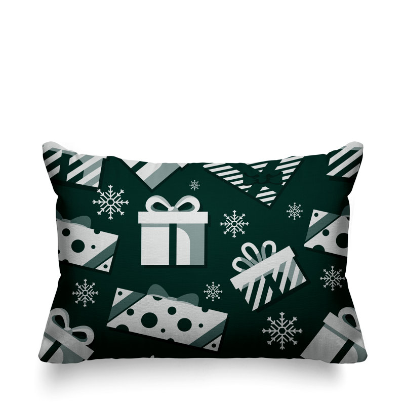 Coussin intérieur / extérieur Christmas Gift, Vert