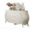 Commode finition perle blanche